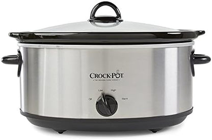 7 Quart Oval Manual Slow Cooker – Stainless Steel - Curated Catalog T6