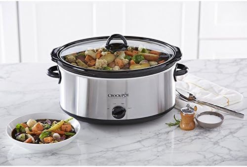 7 Quart Oval Manual Slow Cooker – Stainless Steel - Curated Catalog T6