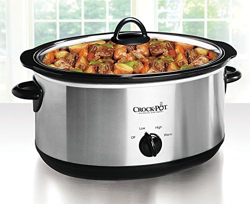 7 Quart Oval Manual Slow Cooker – Stainless Steel - Curated Catalog T6