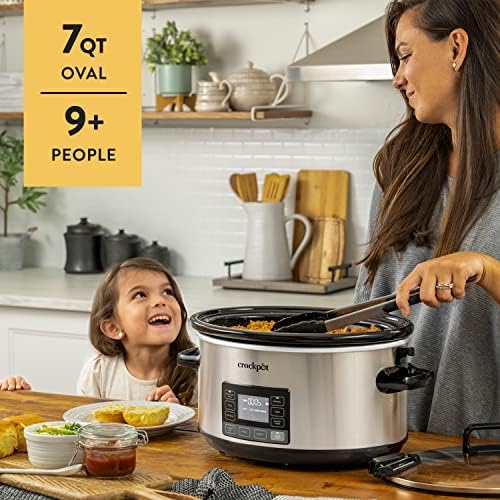 7 Quart Portable Programmable Slow Cooker with Timer - Curated Catalog U0