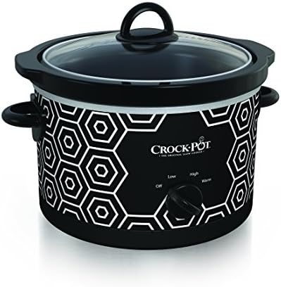 4.5 Quart Portable Slow Cooker – Black & White - Curated Catalog U9