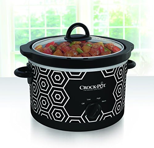 4.5 Quart Portable Slow Cooker – Black & White - Curated Catalog U9