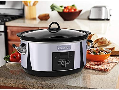 7 Quart Programmable Slow Cooker – Polished Platinum - Curated Catalog T7