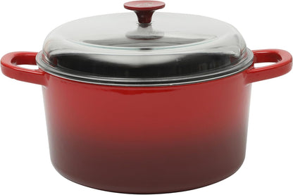 3 Quart Enameled Cast Iron Dutch Oven – Aqua - Curated Catalog F8