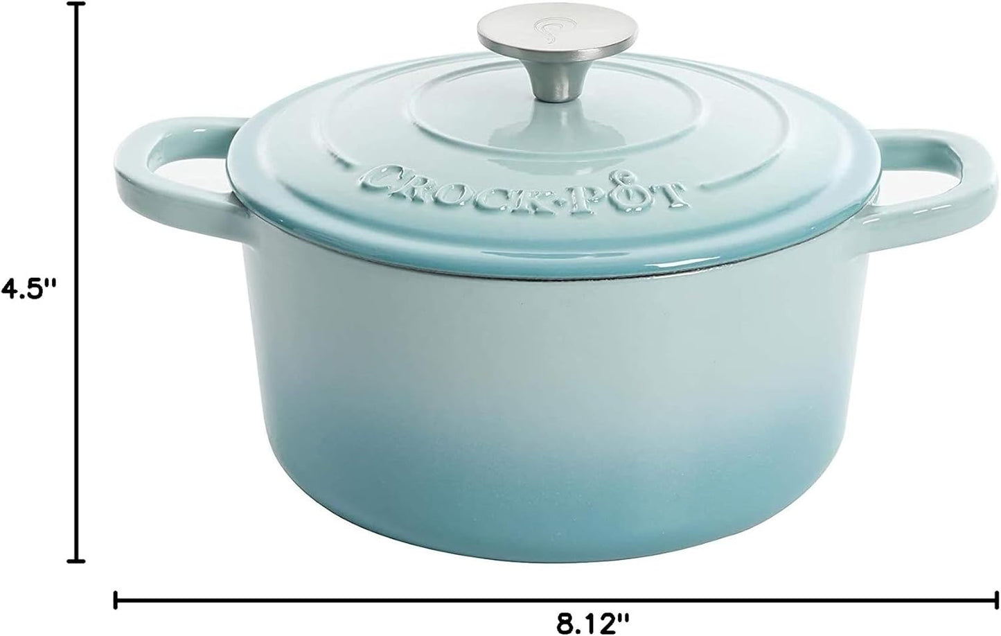 3 Quart Enameled Cast Iron Dutch Oven – Aqua - Curated Catalog Y4